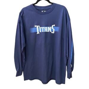New titans long-sleeve crew tshirt navy XL y2k dead stock NFL football mens